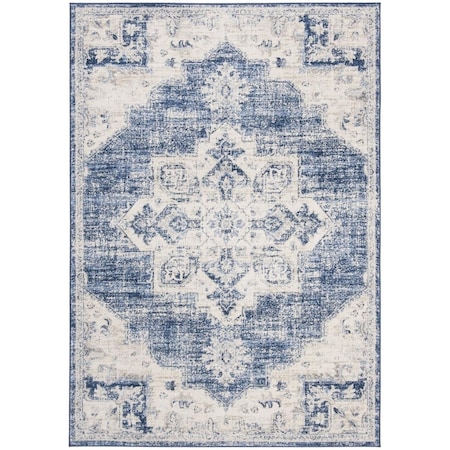 Safavieh 11 x 15 ft. Brentwood Power Loomed Rectangle Area Rug Ivory & Navy BNT865A-1115
